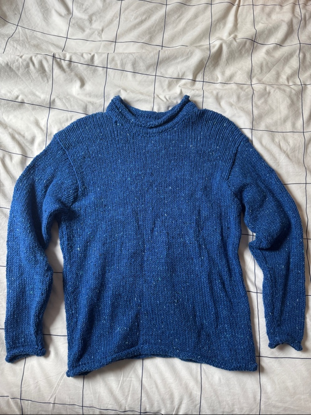 NWOT Irish Wool Fisherman Blue Knit Women’s Small